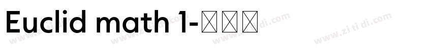 Euclid math 1字体转换